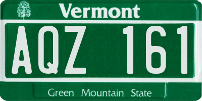 VT license plate AQZ161