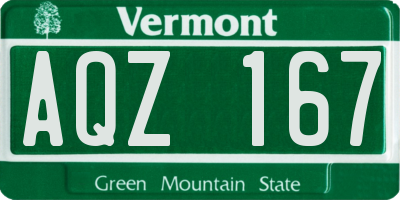 VT license plate AQZ167