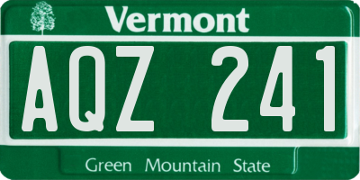 VT license plate AQZ241