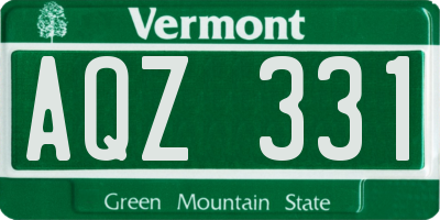VT license plate AQZ331