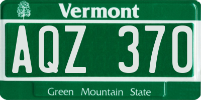 VT license plate AQZ370
