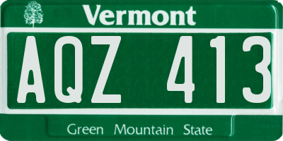 VT license plate AQZ413