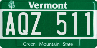 VT license plate AQZ511