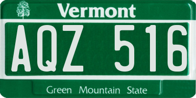 VT license plate AQZ516