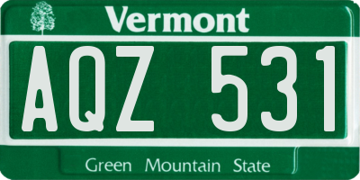 VT license plate AQZ531