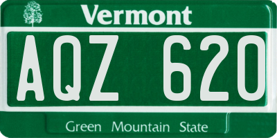 VT license plate AQZ620