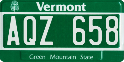 VT license plate AQZ658