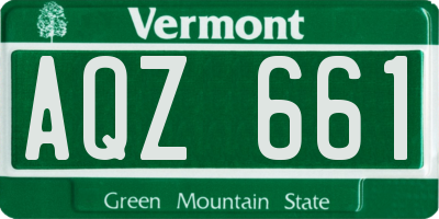 VT license plate AQZ661