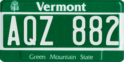 VT license plate AQZ882