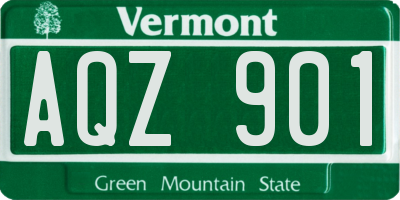 VT license plate AQZ901