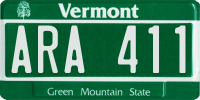 VT license plate ARA411