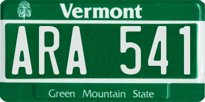 VT license plate ARA541