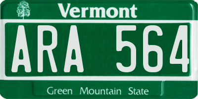 VT license plate ARA564