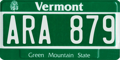 VT license plate ARA879