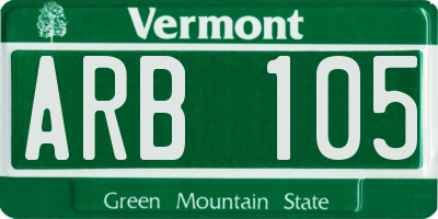 VT license plate ARB105