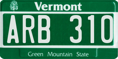VT license plate ARB310