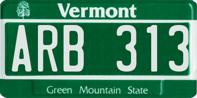 VT license plate ARB313