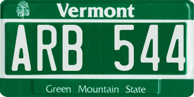 VT license plate ARB544
