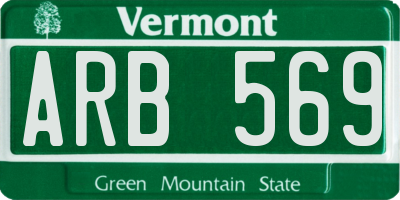 VT license plate ARB569
