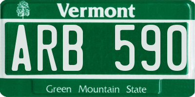 VT license plate ARB590