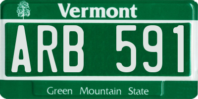 VT license plate ARB591