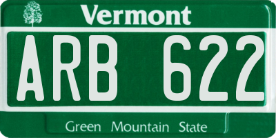 VT license plate ARB622