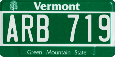 VT license plate ARB719
