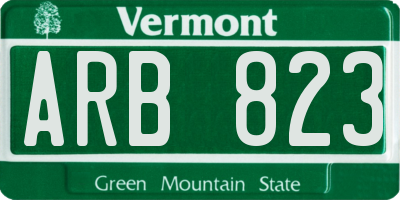 VT license plate ARB823