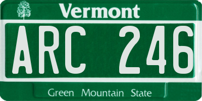 VT license plate ARC246
