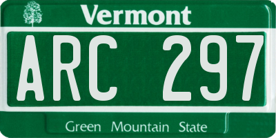 VT license plate ARC297