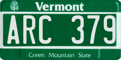 VT license plate ARC379