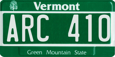 VT license plate ARC410