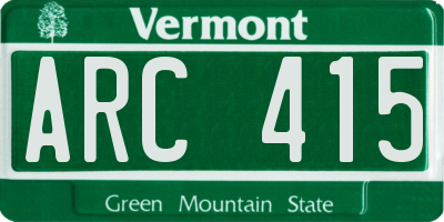 VT license plate ARC415