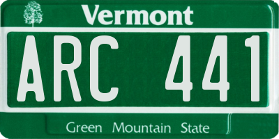 VT license plate ARC441