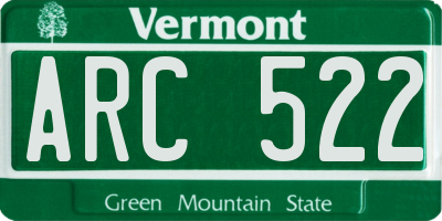 VT license plate ARC522