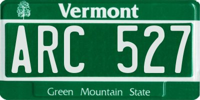 VT license plate ARC527