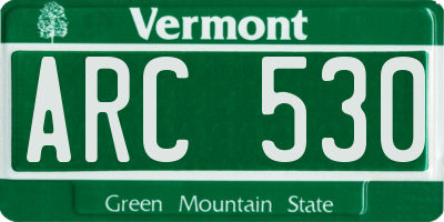 VT license plate ARC530