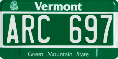 VT license plate ARC697