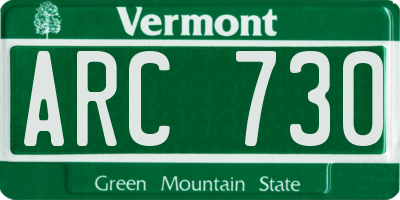 VT license plate ARC730