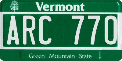 VT license plate ARC770