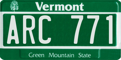 VT license plate ARC771