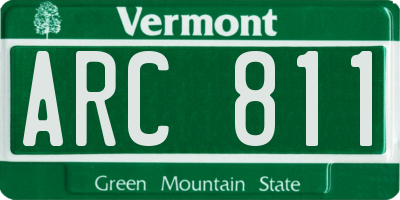 VT license plate ARC811