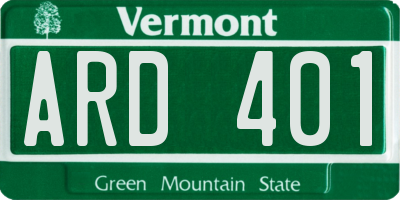 VT license plate ARD401