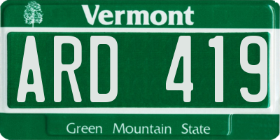 VT license plate ARD419
