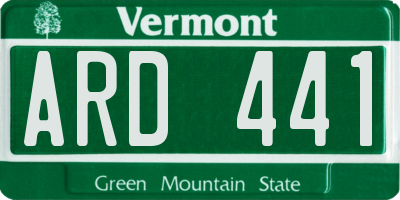 VT license plate ARD441