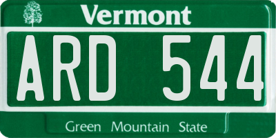 VT license plate ARD544