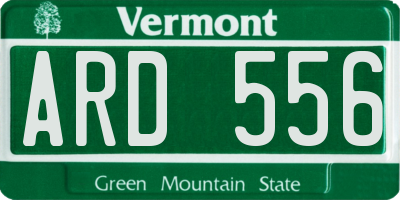 VT license plate ARD556