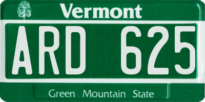 VT license plate ARD625