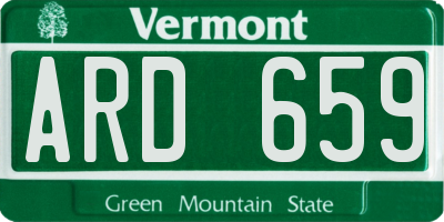 VT license plate ARD659