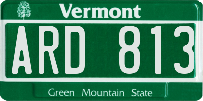 VT license plate ARD813